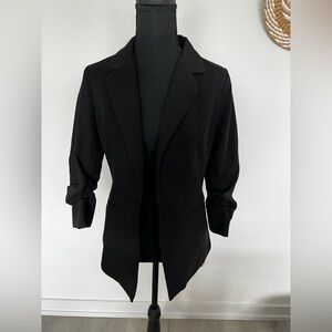 Black Women's Blazer Jacket - Classic Tailored Style